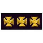 Hero's Pride 5517 Maltese Crosses - Continuous - Med Gold on Dk Navy Felt - 3/4"