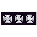 Hero's Pride 5520 Maltese Crosses - Continuous - White on Dk Navy Felt - 3/4"