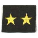 Hero's Pride 5531 Stars - Continuous - Med Gold on Black Felt - 5/8"