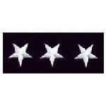 Hero's Pride 5544 Stars - Continuous - White on Dk Navy Felt - 5/8"
