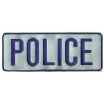 Hero's Pride 5625 POLICE - Royal on Reflective Grey- Backpatch
