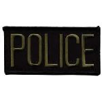 Hero's Pride 5713 POLICE - O.D. on Black - 4 X 2" - Sew-on