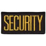 Hero's Pride 5723 SECURITY - Med Gold on Black - 4 X 2" - Sew-on