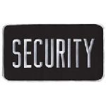 Hero's Pride 5757 SECURITY - Back Patch - White on Black - 9 x 5"