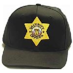 Hero's Pride 6718 Black All Twill Cap w/Gold "SEC OFF" Star