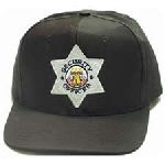 Hero's Pride 6720 Black All Twill Cap w/Silver "SEC OFF" Star