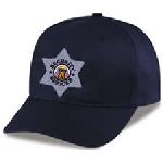 Hero's Pride 6723 Dark Navy All Twill Cap w/Silver "SEC OFF" Star