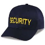 Hero's Pride 6740 Dark Navy Twill Cap Embr'd w/Med Gold "SECURITY"