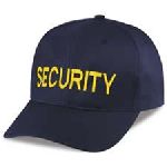 Hero's Pride 6743 Navy Twill Cap Embr'd w/Med Gold "SECURITY"