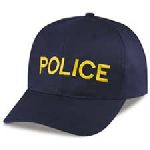 Hero's Pride 6756 Navy Twill Cap Embr'd w/Med Gold "POLICE"