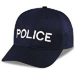 Hero's Pride 6757 Dark Navy Twill Cap Embr'd w/White "POLICE"