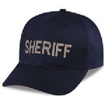 Hero's Pride 6784 Dark Navy Twill Cap Embr'd w/Silver "SHERIFF"