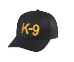 Hero's Pride 6786 Black Twill Cap Embr'd w/Gold "K-9"