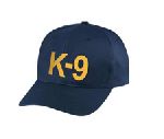 Hero's Pride 6787 Dark Navy Twill Cap Embr'd w/Gold "K-9"