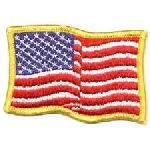 Hero's Pride 6 Wavy U.S. Flag - Med Gold Border