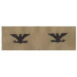 Hero's Pride 7190 Pairs - Cloth Rank Insignia - DESERT - Colonel