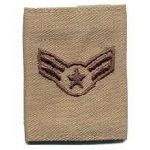 Hero's Pride 7253 Each - GORTEX Rank Insignia - A1C - Desert