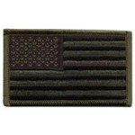 Hero's Pride 7340 U.S. FLAG - Subdued - w/Hook - 3-3/8 x 2"