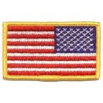 Hero's Pride 7341 U.S. FLAG-Full Color (reverse)-w/Hook - 3-3/8x2"