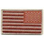 Hero's Pride 7342 U.S. FLAG - Desert (reverse) - w/Hook - 3-3/8 x 2