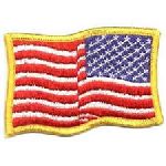 Hero's Pride 7 Wavy U.S. Flag - Med Gold - Reverse