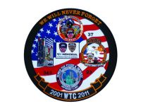 2001 WTC 2011 We Will Never Forget - 11-3/4” Circle