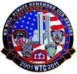 Hero's Pride 8365 2001 WTC 2011 We Will Always Remember - 11-3/4”