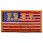 Hero's Pride 8449 U.S. Flag - F.D.N.Y. Remembering... - Dark Gold Border - 4 X 2