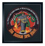 Hero's Pride 8485T01 Firefighter: American Superhero - 12"Circle - Framed