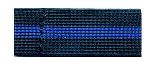 Hero's Pride 9062 Badge Mourning Bands with Blue Stripe (1/2") - Pack of 10