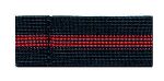 Hero's Pride 9063 Badge Mourning Bands with Red Stripe (1/2") - Pack of 10