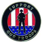 Hero's Pride 9078 Support Our Troops (soldier) - 1"Circle