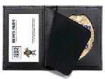 Hero's Pride 9100-0148 Bi-Fold Badge Case w/ Id Window - 2-5/8" 5-Pt Star w/Banner Cut 148