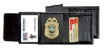 Hero's Pride 9120-0148 Deluxe Tri-Fold Badge Wallet w/Id & Credit Cards - 2-5/8" 5-Pt Star w/Banner Cut 148
