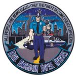 Hero's Pride T848502 T848502-Police Officer: American Superhero - 12"Circle - Framed