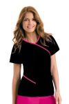 Landau 9568 Womens Contrast Wrap Around Tunic