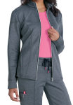 Landau S303009 Cranked - Womens Smitten Ponte Zip Front Jacket