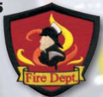 Premier Emblem E1416 Fire Dept Patch W/Firefighter - E1416