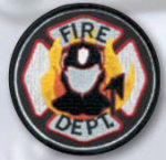 Premier Emblem E1429 Fire Dept. Circle 3 1/2 Fireman/Flames