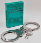  Premier Emblem P10022 Double Lock Stainless Steel Hinged Handcuffs