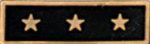 Premier Emblem P1526 Enameled  3 Star Black