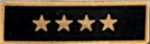Premier Emblem P1528 Enameled  4 Star Black