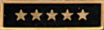Premier Emblem P1530 Enameled  5 Star Black