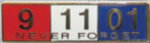 Premier Emblem P4784 NEVER FORGET - 1 3/8 x 3/8