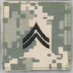 Premier Emblem PMSV-103 BLACK ACU ranks WT VELCRO - Corporal