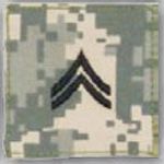  Premier Emblem PMSV-103 BLACK ACU ranks WT VELCRO - Corporal