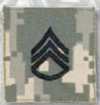 Premier Emblem PMSV-106 BLACK ACU ranks WT VELCRO - Staff Sgt