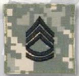 BLACK ACU ranks WT VELCRO - Sgt 1st Class