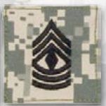 Premier Emblem PMSV-109 BLACK ACU ranks WT VELCRO - 1st Sgt