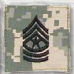 Premier Emblem PMSV-110 BLACK ACU ranks WT VELCRO - Sgt Major